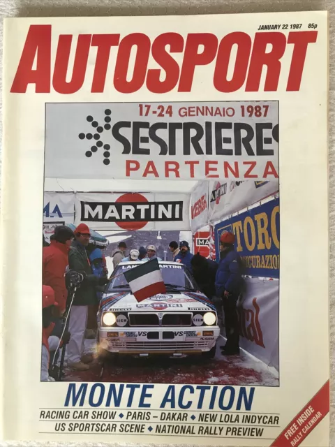 Autosport Magazine 22 January 1987 Paris Dakar Monte Carlo Rally  Peugeot 309