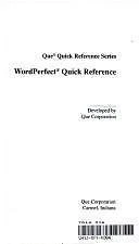 WORDPERFECT QUICK REFERENCE (Que Quick Reference Series) Que ...