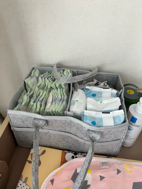 Diaper Caddy Organizer Portable Holder Bag Nursery Baby Essiantials Storage Tote 7