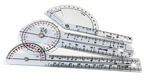 Emi Pocket 3 Piece Goniometer Set Finger Goniometer 6" Goniometer 180 Degree 6"