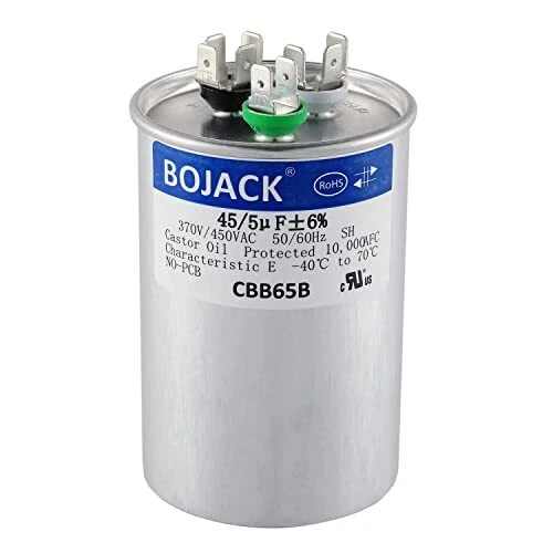 45+5 uF 45/5 MFD ±6% 370V/440VAC CBB65 Dual Run Circular Start