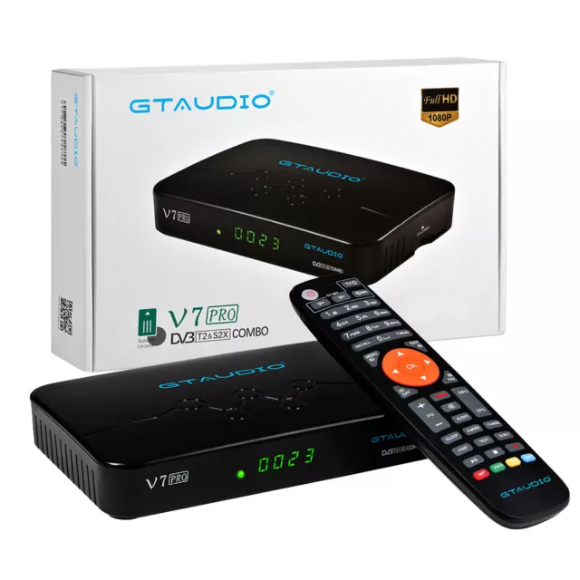 V7 Pro Twin Tuner FTA DVB-S2/T2 Satellite TV Receiver H.265 Set Top Box PVR WIFI