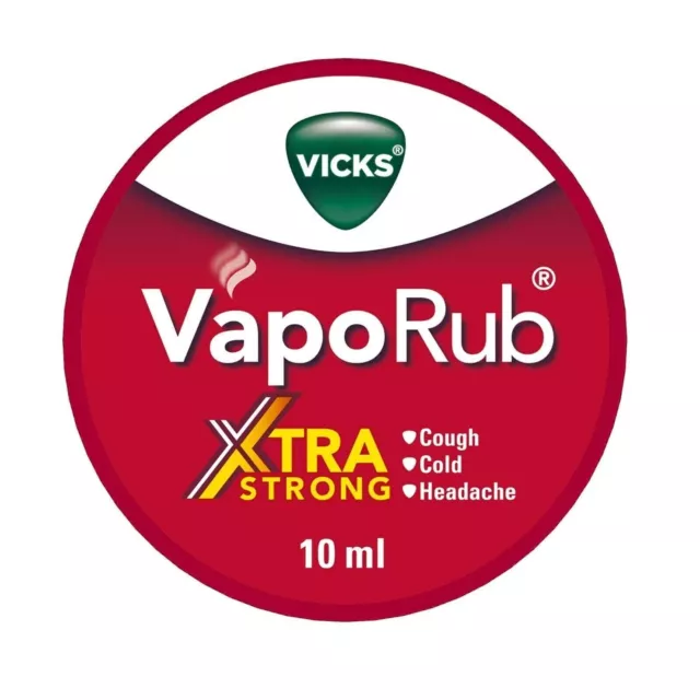 PACK DE 5 Vicks VapoRub Xtra Fuerte Tos Pecho Garganta Pomada Analgésica-10 ml