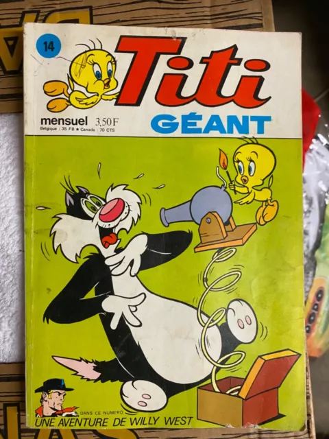 Ancienne Revue Magazine Bande Dessinée Bd Livre Titi Geant N° 14