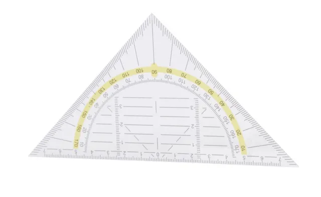 1-10 Stück Geodreieck unzerbrechlich Lineal biegsam Flexibel Büro Schule Mathe 2
