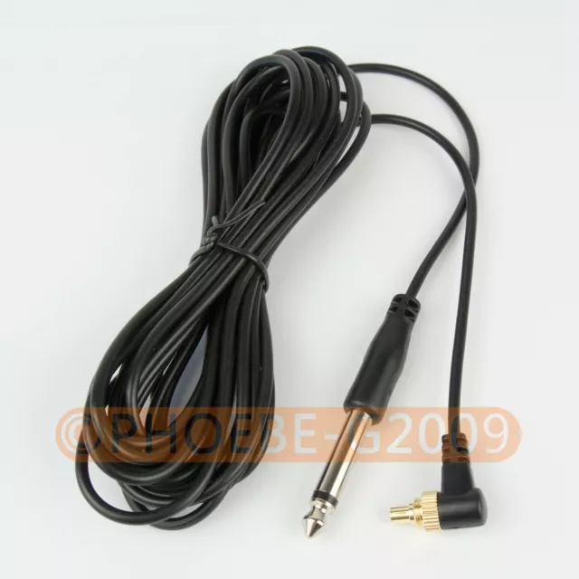 5M 16ft 6.35mm 6.3mm (1/4&quot;) to Male PC Sync FLASH Cable w/ Screw Lock
