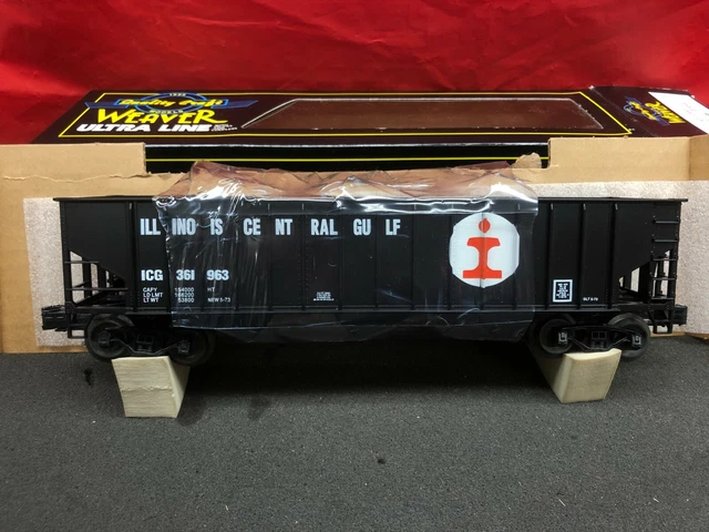 Weaver #361940 3-Rail ICG Illinois Central Gulf Accurately Scaled 3-Bay Hopper 3