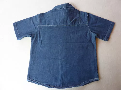 Bambini Camicia di Jeans Manica Corta Mezza Tg. 92 104 116 128 FUN Nuovo 2