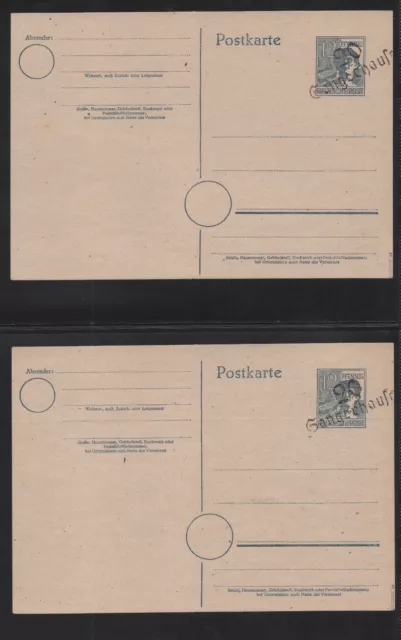 SBZ 1948 3x Mi.-Nr. P 23 IV Ganzsache  (Bezirk 20) geprüft Ballschmidt BPP
