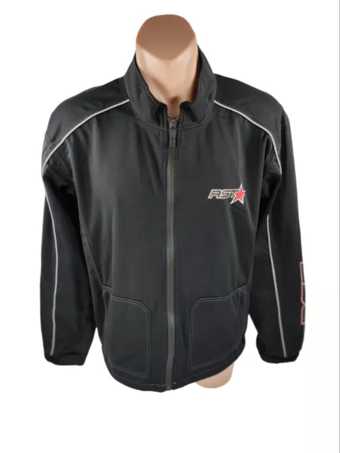 RST Motorcycle Jacket Men's Size M Black Softshell Full Zip
