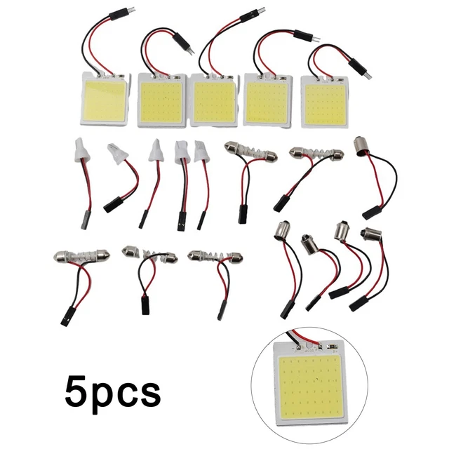 COB LED Panel Lights Car Interior Bulb Dome Lamp Durable Panel T10 Adapter