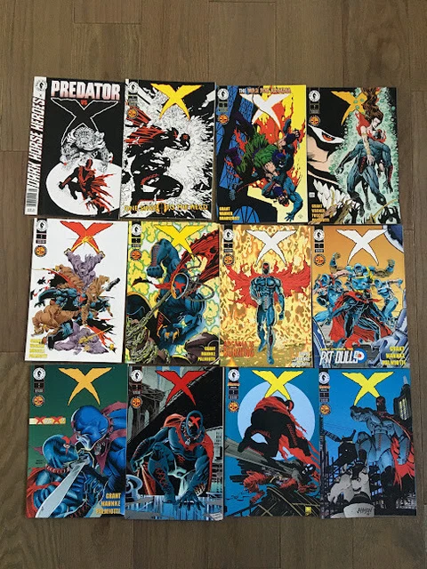 X Comic Lot 12 Issues Dark Horse Comics 1994