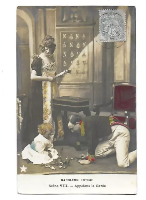 CPA Ancient Napoleon Intimate Josephine Postcard + Playing Eagle