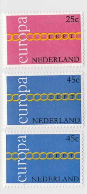 Netherlands - Europa (CEPT) 1971 - Chain - Set of 3 Stamps MNH