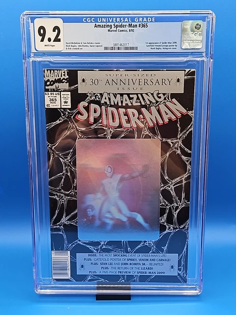 Amazing Spider-Man #365 CGC 9.2 🔥 Newsstand 🔥  Marvel 🔥  1st Spider-Man 2099