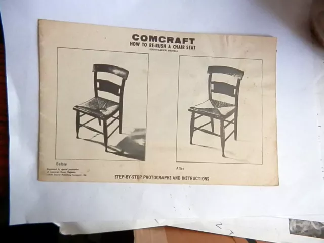 cómo volver a apresurar un asiento de silla folleto comcraft