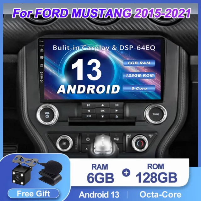 Für Ford Mustang VI 2015-2021 Android13 Autoradio Navi Car Play GPS DAB+AM 128GB