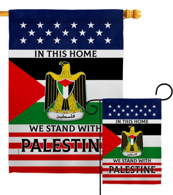 We Stand with Palestine Garden Flag Cause Support Decorative Yard House Banner