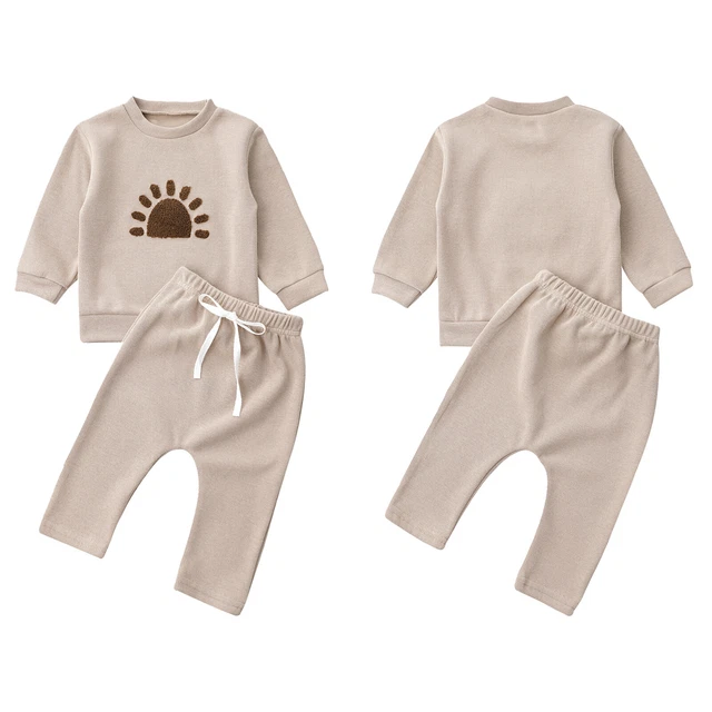 Maglietta pullover bambini maniche lunghe top con pantaloni set 2 pz vestiti a maglia