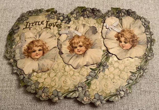 Amazing Raphael Tuck Large Victorian Frances Brundage Mechanical Valentine