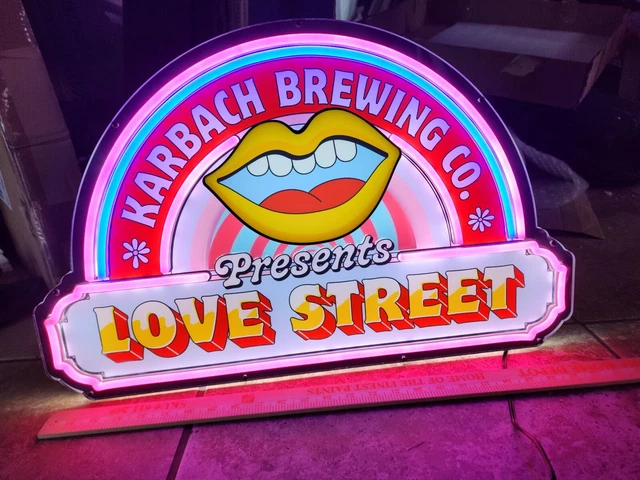 Karbach Brewing Love Street beer motion moving  LED Light Up bar Sign NIB