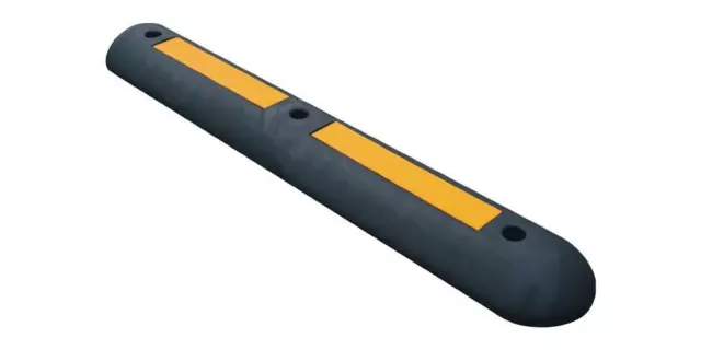 Soglia guida L1000xB150xH60mm PVC nero con strisce riflettenti gialle