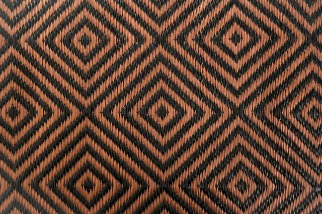 200 x 270cm Diamond Brown/Black Outdoor/Indoor Plastic Rug/Mat Waterproof 3