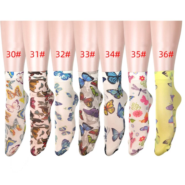 7 Pairs features socks for women Chaussettes Fantaisie Chaussettes Courtes Chaus