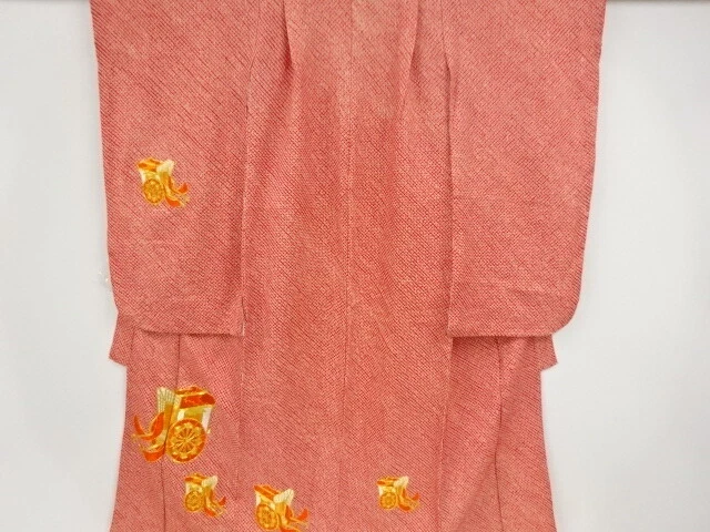 02993# Japanese Kimono / Kimono For Girls / All Shibori / Carriage