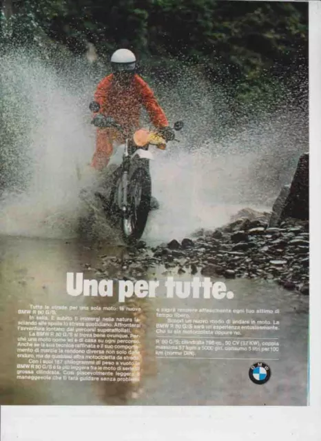 advertising Pubblicità- MOTO BMW R80 GS  981 MAXIMOTO   MOTOSPORT ENDURO EPOCA