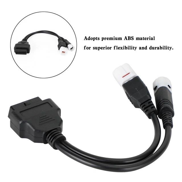 3 pin 4 pin 2in1 OBD2 Diagnostic Adapter Connector Pour Yamaha Motorcycle