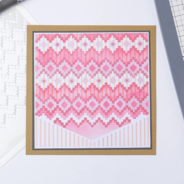 Sizzix Making Tool Layered Stencil 6"X6" By Olivia Rose-Textile 665842