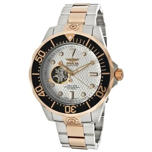 Invicta Pro Diver Automatic White Dial Two-tone Stainless Steel Men's Watch