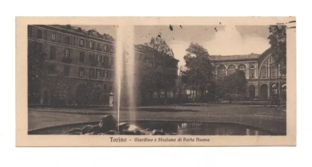 Torino - Giardino E Stazione Di Porta Nuova Cartolina Viaggiata Anno 1923