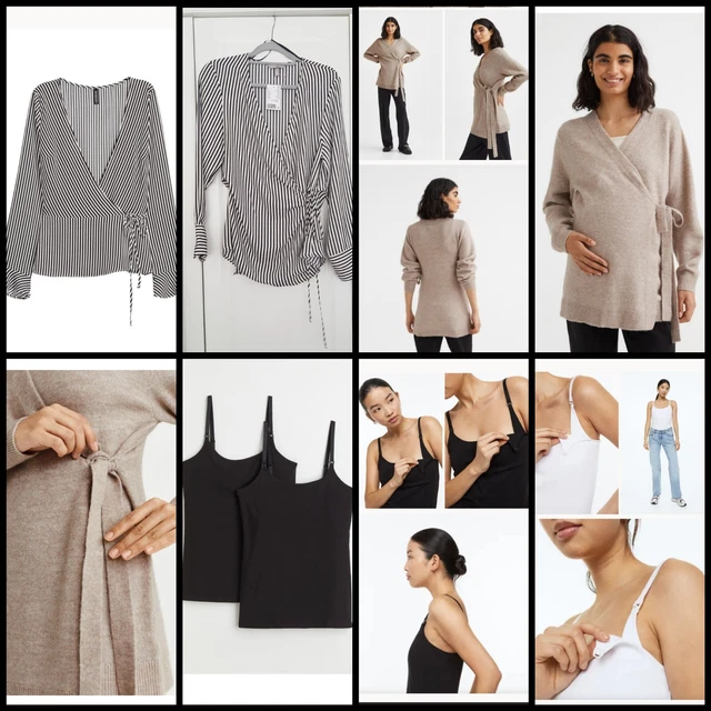 Pacchetto maglieria 3x top H&M Maternity Nursing taglia large nuovo