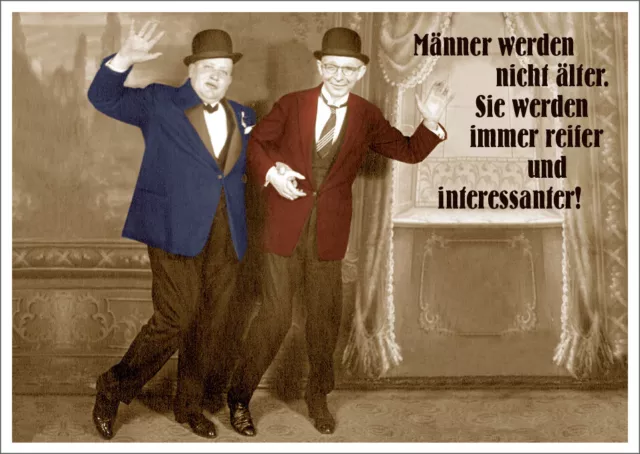 Postkarte Spruch lustig Männer werden nicht älter. Sie werden immer reifer un...