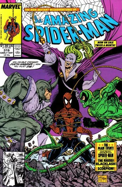 AMAZING SPIDER-MAN #319 VF, McFarlane, Direct, Marvel Comics 1989 Stock Image