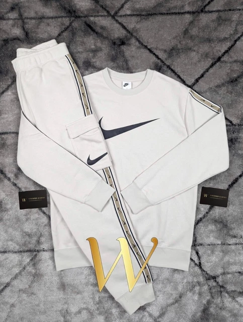 NIKE TAPE REPEAT Tracksuit In Cream. Size M 85.00 PicClick UK