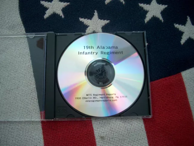 Civil War History of the 19th Alabama Infantry Regiment on a CD