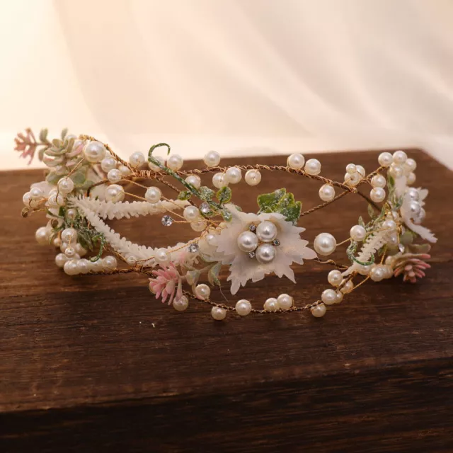 Wedding Fairy Hair Jewelry Pearls Crystal Beads Headbands Hairpins Headpieces 3