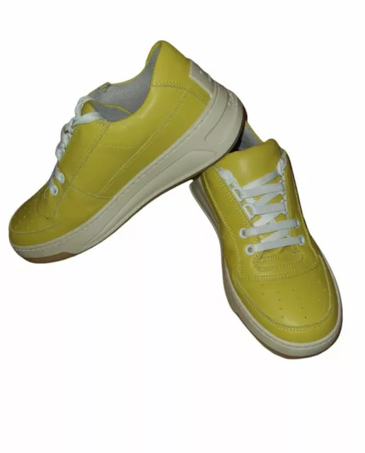 Acne Studios sneakers perey lace-up shoes yellow leather size 37 rare !!!