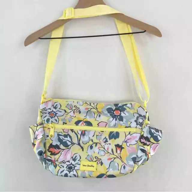 Vera Bradley Recycled ReActive On the Go Yellow Crossbody Bag Sunny Garden