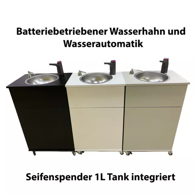 Mobiles Handwaschbecken Waschbecken Waschstation Seifenspender mit Wasserhahn