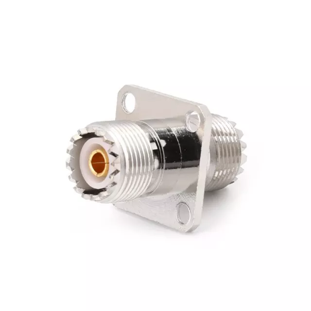 UHF SO239 Female To Female With Panel Mount RF Connector Coaxial Converter