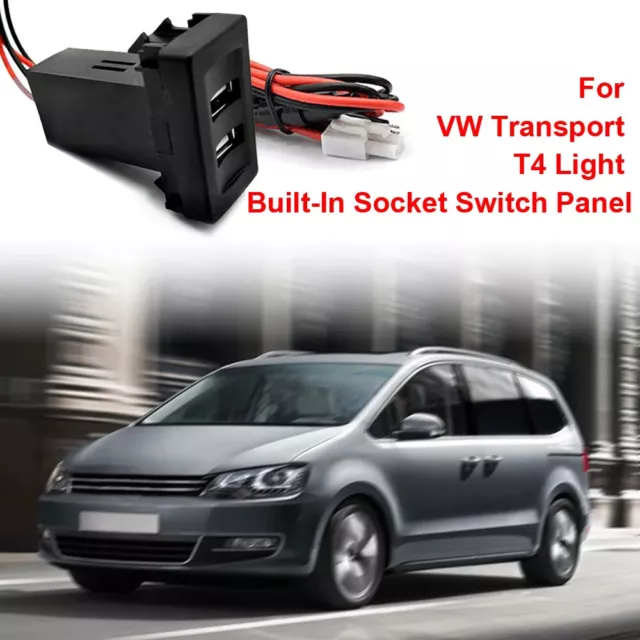 2.1A Universal Car Dual USB Port Charger Socket For VW Volkswagen  Transporter T4 