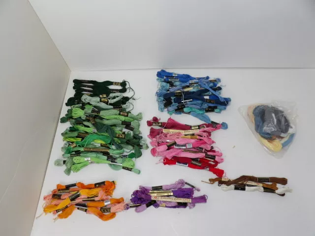 Large Mixed Lot of Embroidery Floss Thread Skeins Coats & Clarks DMC 100+