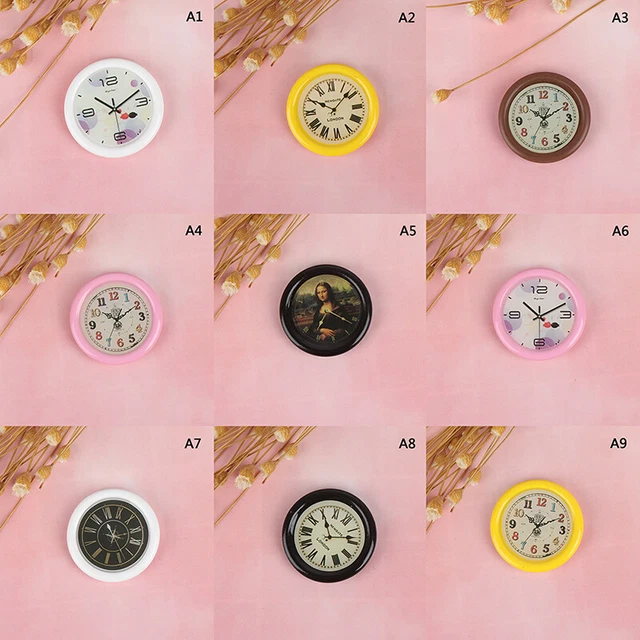 1:12 Resin Dollhouse Miniature Wall Clock Home Decor Accessories FurnitureB!xh