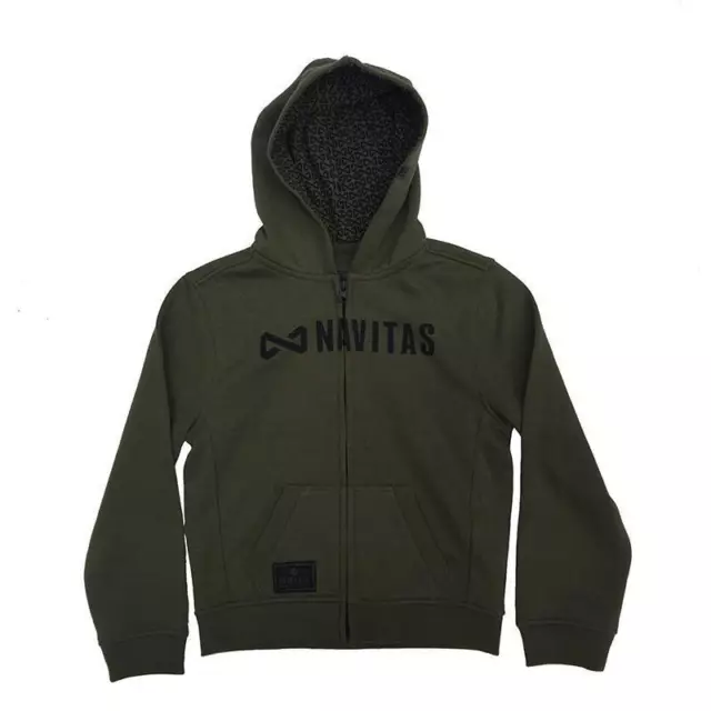 Navitas Core Kinder Kapuzenpullover mit Reißverschluss grün *alle Größen* NEU Karpfenangeln Kleidung