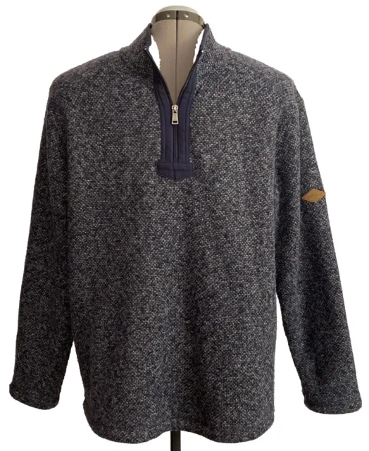 MENS ORVIS KNIT Fleece Lined Pullover Size L Across Chest 23.5” L 27.5 ...