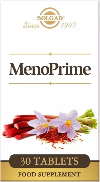 Solgar Menoprime 30 Comprimés, Ménopause Support, Femmes Santé, Hormone Gratuit